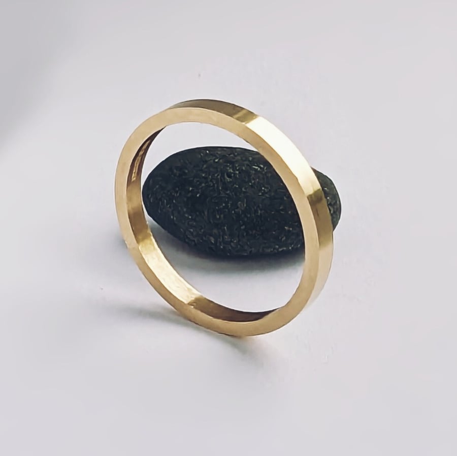 SOLID 9 CARAT GOLD  HALLMARKED Band Textured Ring