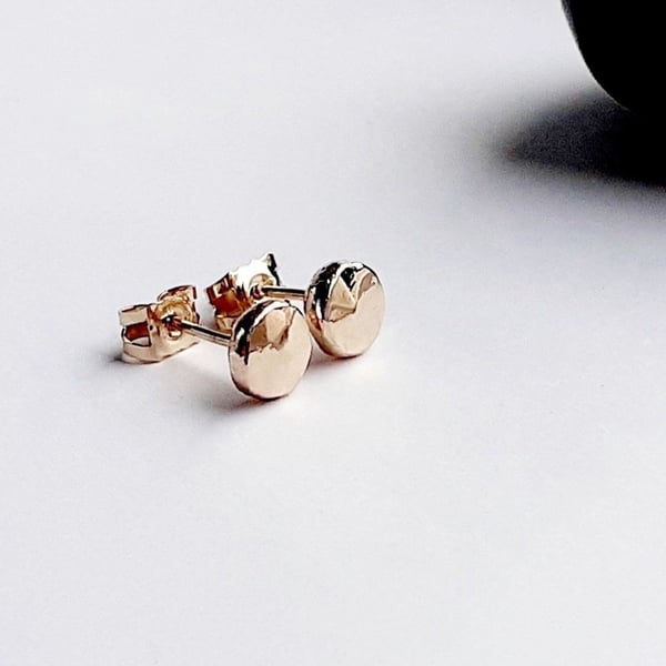 Recycled Solid 9 carat Gold  Stud Earrings