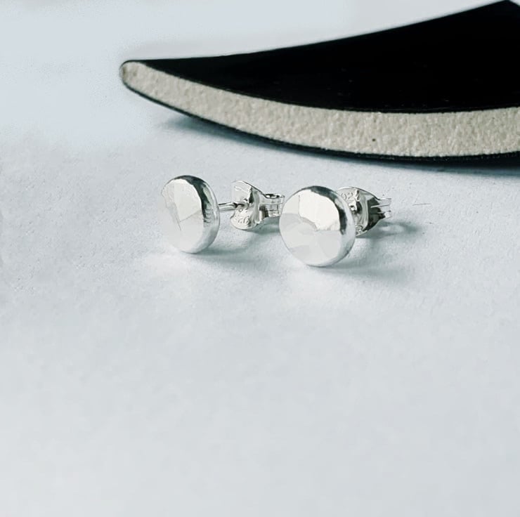 SILVER STUD EARRINGS Recycled Sterling Silver Stud Earrings