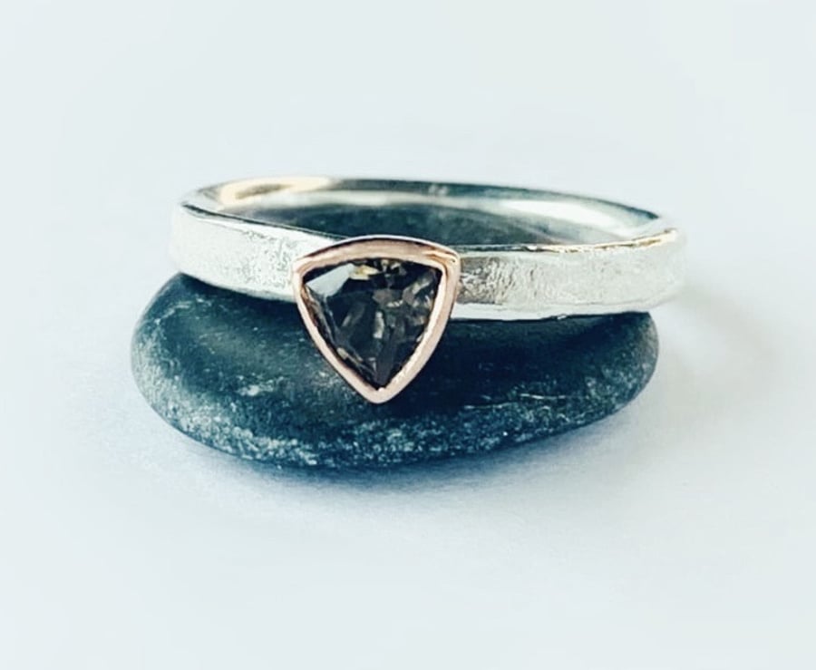 Recycled Sterling Silver Quartz Ring