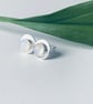 STERLING SILVER Moonstone Stud Earrings, Handmade Urban Jewellery - Image 3