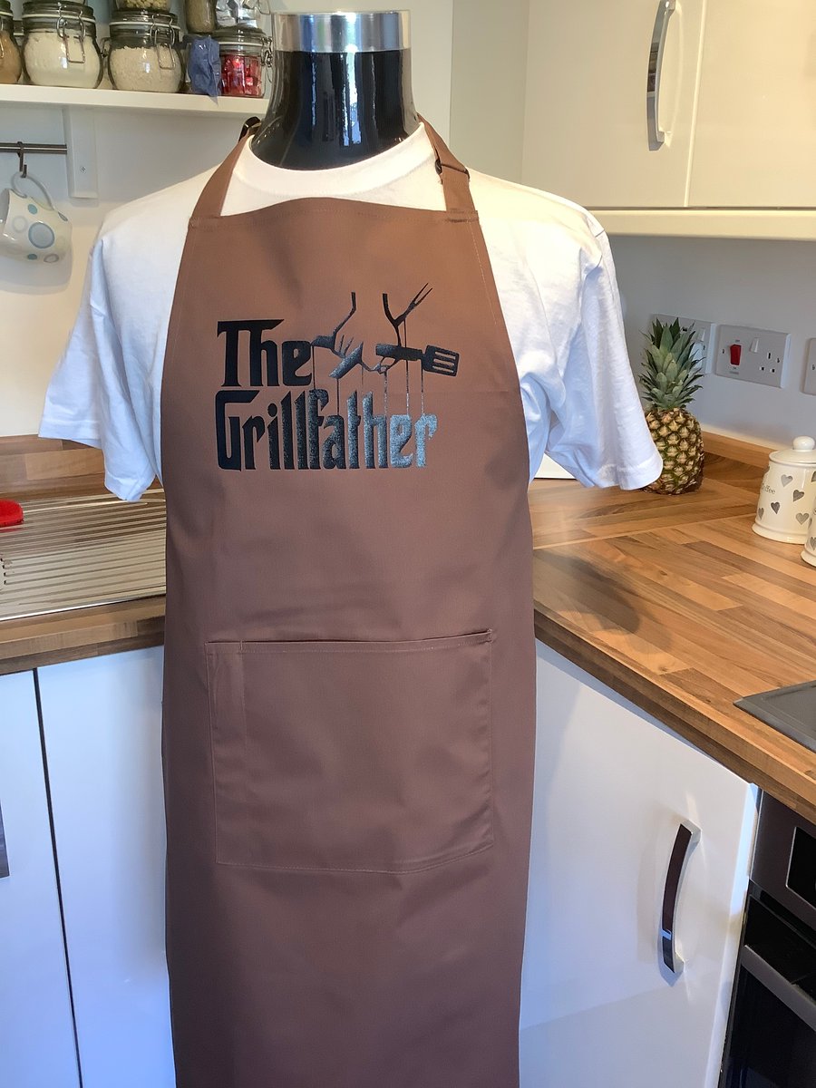 Attractive , Kitchen or BBQ Apron with The Grillfather