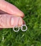 Long silver earrings, circle earrings, sterling silver earrings - Image 5