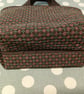 Small brown tote bag with sashiko embroidery detail  - Image 2