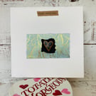 Ceramic Christmas card, love heart hand made as a gift 