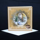 Barn Owl Christmas Wishes greeting card