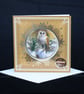 Barn Owl Christmas Wishes greeting card - Image 1