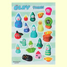 Clay Things Sticker Sheet