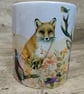 Beautiful mugs with hand drawn images British wildlife 