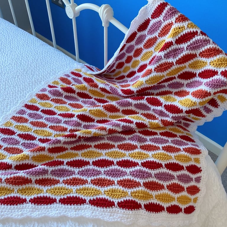 Snuggle Crocheted Baby Blanket - Shades of Autumn
