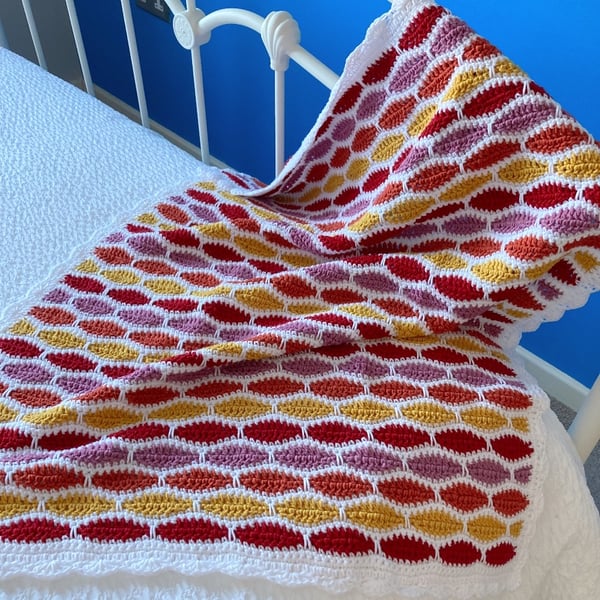Snuggle Crocheted Baby Blanket - Shades of Autumn