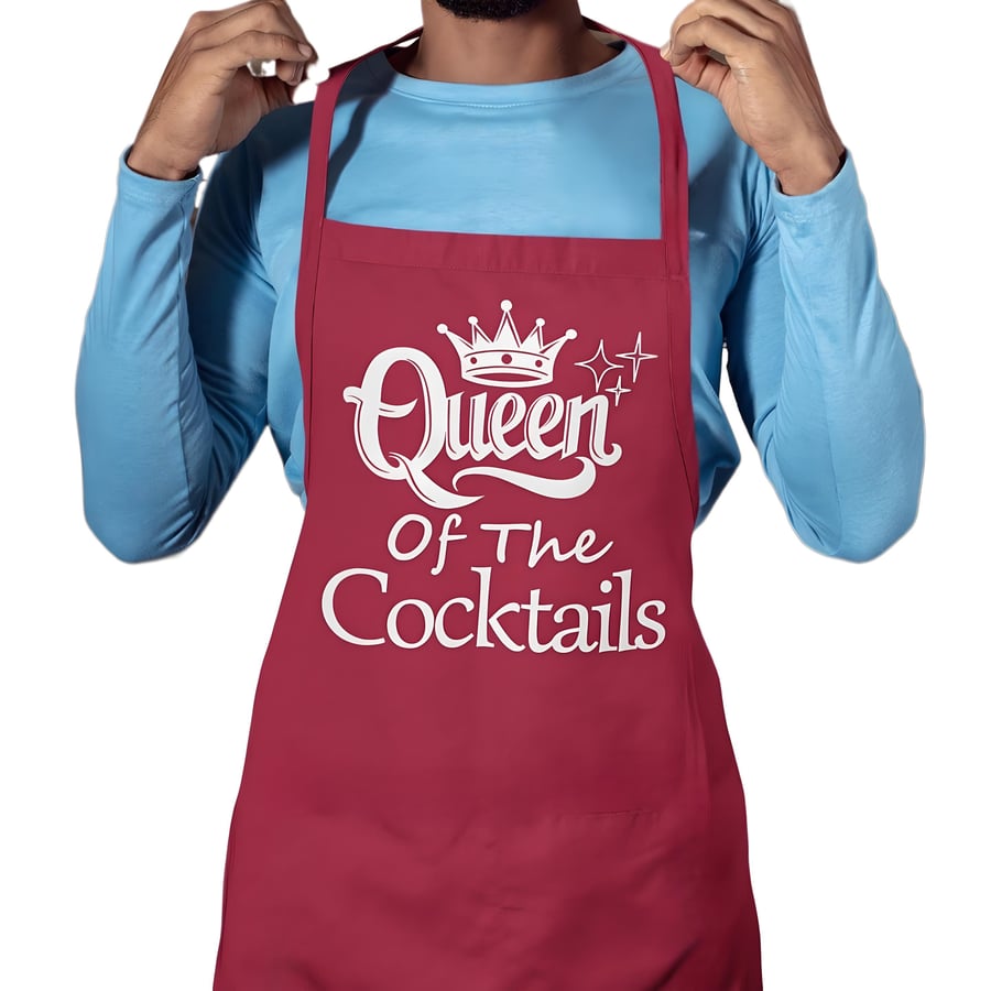 Funny Kitchen  Apron -Queen Of The Cocktails Apron