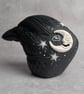 'Astrum', a black porcelain crow idol. - Image 6