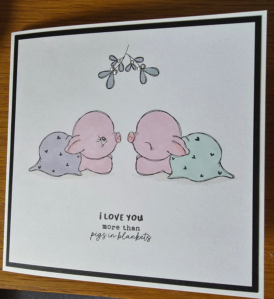Custom order for Jennie - Pigs in Blankets Card
