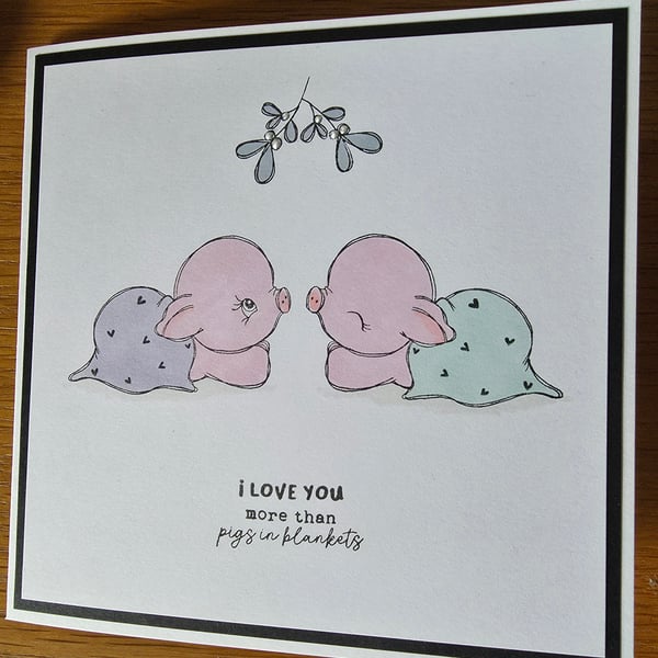Custom order for Jennie - Pigs in Blankets Card