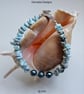 Designer Larimar & Faceted Shell Pearl Silver Plated Bracelet - Image 6