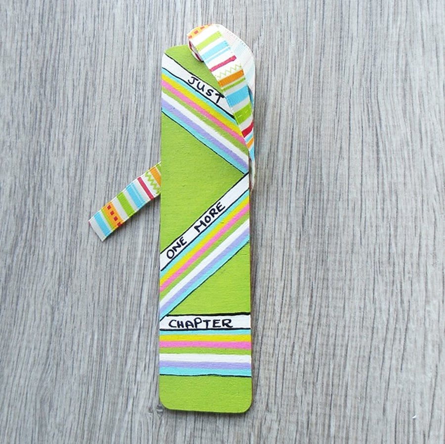 Bookmark, ribbon design, stripe design.