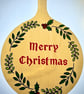 Handmade Merry Christmas Sign – Holly & Greenery Design