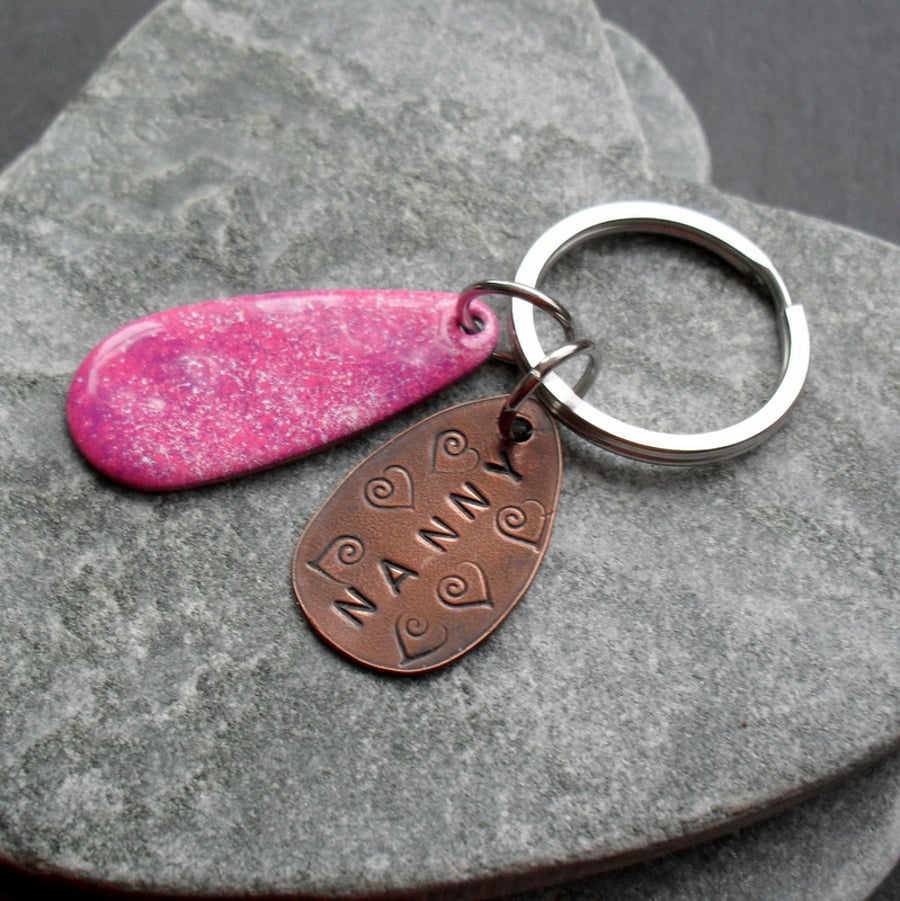  Nanny Copper Keyring Gift For Nan