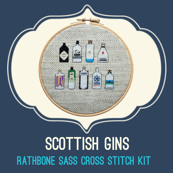 Scottish Gins Cross Stitch Kit