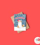 Cat Christmas Card, A6 Christmas Card, Cute Animal Christmas Card