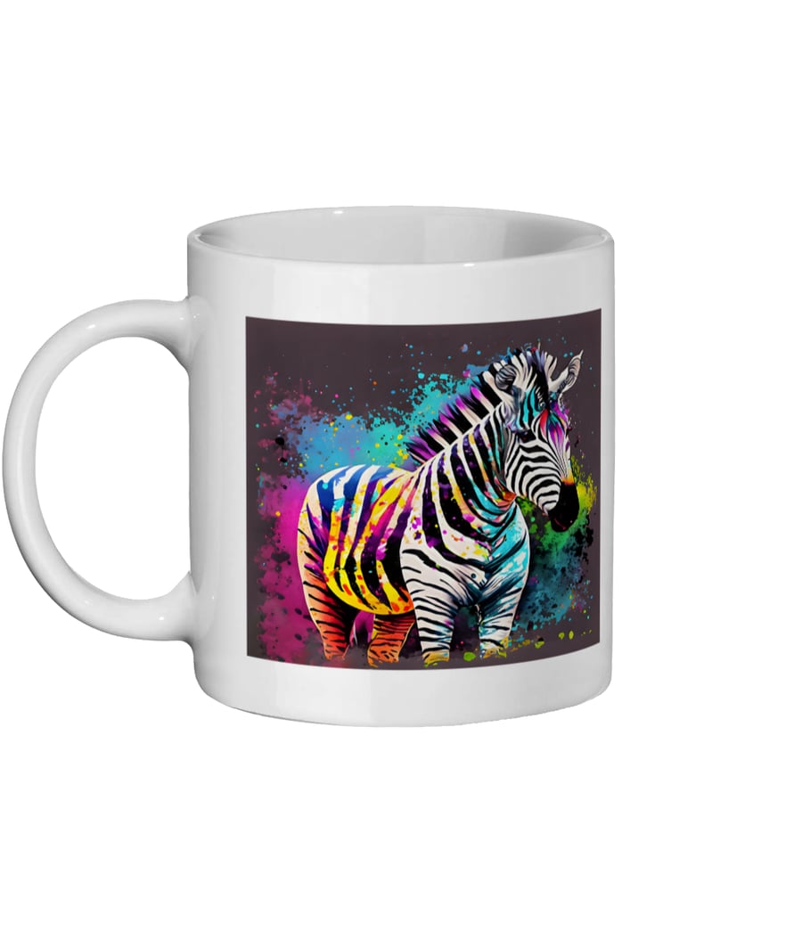 Watercolour Zebra 1 - Bright, Vivid Wildlife Mug