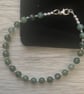Green moss agate & sterling silver bracelet  - Image 4