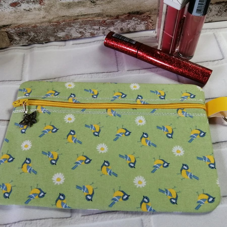 BIRD DESIGN FABRIC BAG POUCH