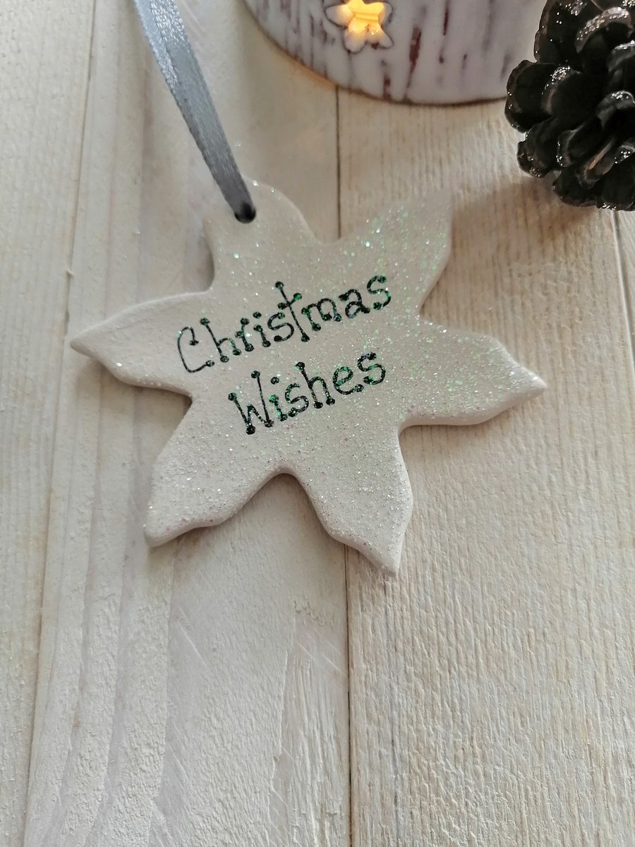 Snowflake Ceramic small - Christmas Wishes 
