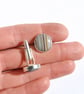 Striped Dodge fordite swivel cufflinks - Image 2