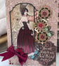 Steam Punk elegant lady You are my best friend birthday card - Image 1