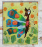Abstract Butterfly Painting Surreal Insect Entomological Artwork 10 x 12" Canvas - Image 5
