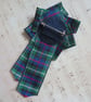 MacKenzie Tartan Ruffle Rosette and Black Heart Crystal Rhinestone Brooch Pin  - Image 7