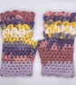 Crocheted Fingerless Dragon Scale Gloves - Image 2