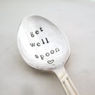 Get Well Spoon, Hand Stamped Coffeespoon