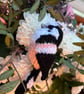 Long tailed tit bird tree decoration hand knit  - Image 2