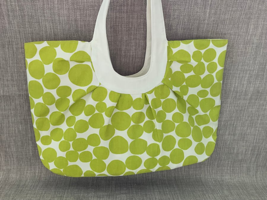 Tote Bag, Handmade Bag, Pleated Bag, Handbag, Day Bag