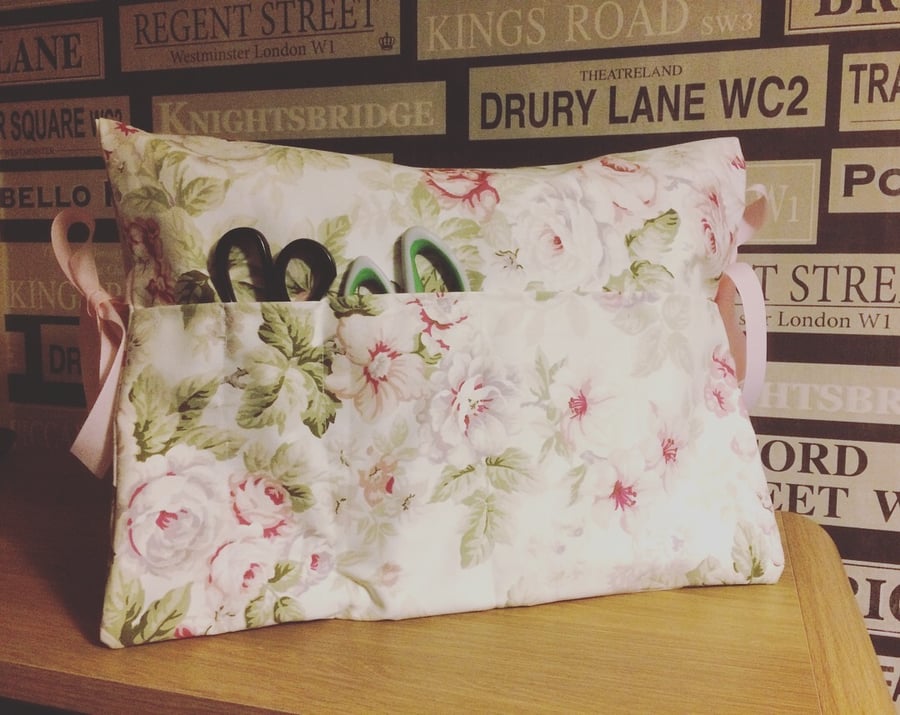 Hand Made Floral Sewing Machine Cover & Mat