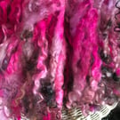 15g of pinkishmo long wool fairy locks, sheep locks.