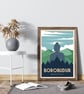 Borobudur retro travel poster, Borobudur print, Indonesia travel poster - Image 2