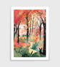 Forest Bathing Illustrated Art Print  - Image 2