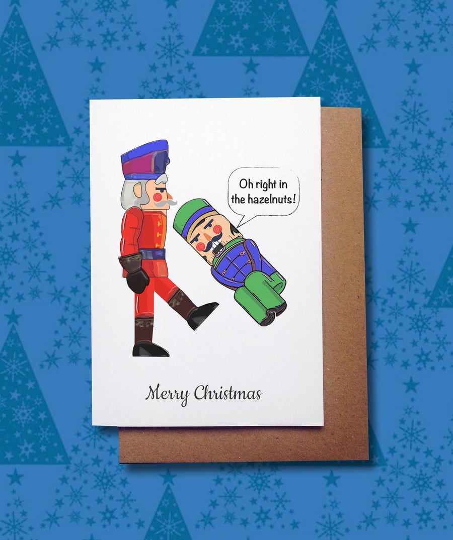 funny The Nutcracker Christmas Card, Dad Husband Holiday Greetings Card, Funny R