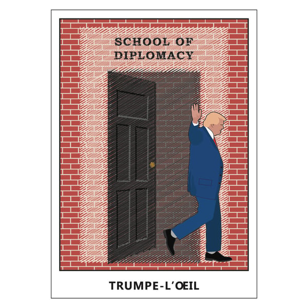 Trumpe-L'oeil Postcard