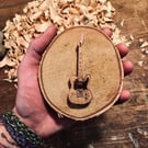 Hand Carved Electric Guitar Decoration