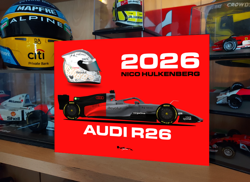 Nico Hulkenberg 2026 R26 F1 Metal Sign F1 Gift