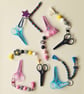 Embroidery Scissors with Colourful Beaded Carabiner Fob