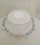 Pretty Beaded Necklace in Soft Tones - Small  - 14.5ins - Image 3