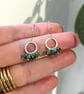 Emerald Disco Ruffle Dangle Earrings - Image 1