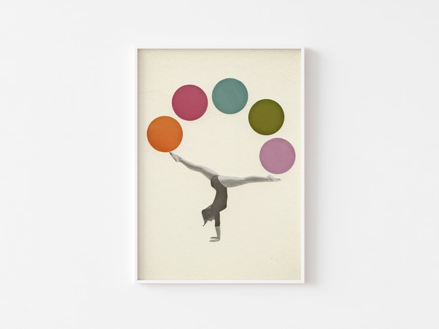 Vintage Sport Art Print - Gymnastics