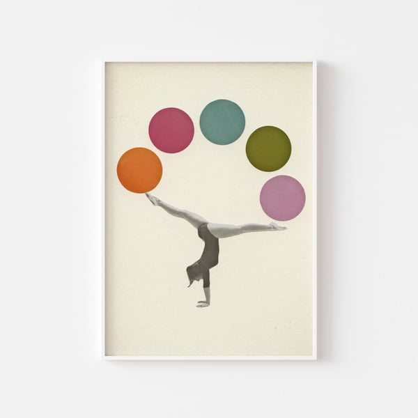 Vintage Sport Art Print - Gymnastics